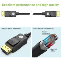 Techly 368130 Kabel DisplayPort 2.1 4K*240Hz 3m czarny