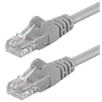 Patchcord Cat6 UTP 0,3m 100% CU szary