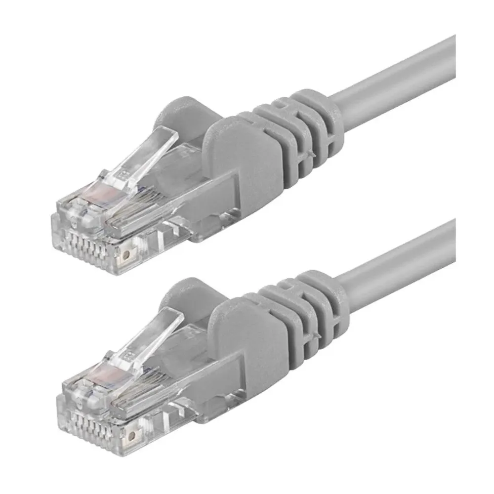 Patchcord Cat6 UTP 0,3m 100% CU szary