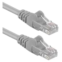 Patchcord Cat6 UTP 0,3m 100% CU szary