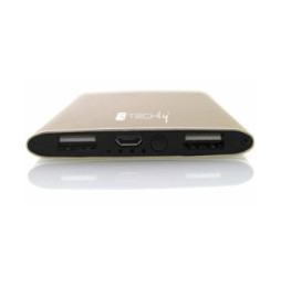 Techly 020874 Złoty Power Bank 5000mAh 2x USB-A 5V 2.1A