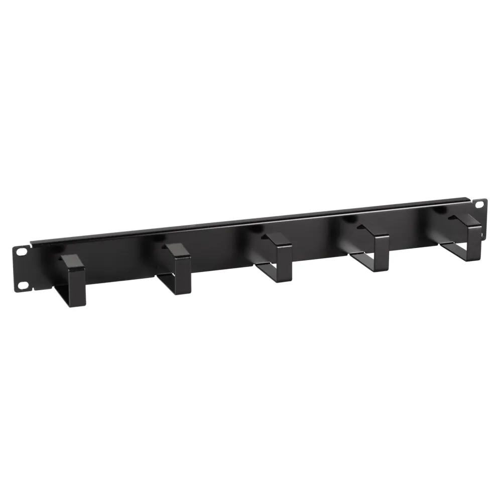 Organizer kabli do szaf Rack 19 1U 5 uchwytów, metal czarny
