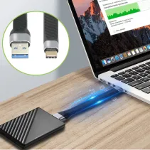 Techly 367911 Kabel USB 3.2 Gen2 Typ-C/A 12cm Płaski FPC