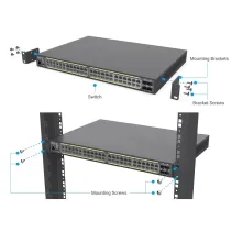 Switch zarządzalny 48x RJ45 Gigabit PoE+, 4x SFP+, EnGenius Cloud