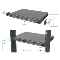 Switch zarządzalny 48x RJ45 Gigabit PoE+, 4x SFP+, EnGenius Cloud