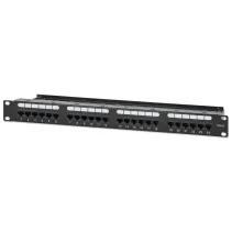 Patch Panel 24x RJ45 Cat6 UTP ze wspornikiem do kabli