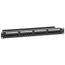 Patch Panel 24x RJ45 Cat6 UTP ze wspornikiem do kabli