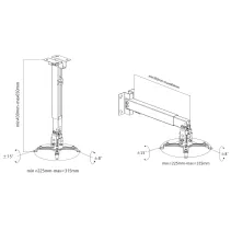 Manhattan 461207 Uchwyt sufitowy ścienny do projektora - B2B Netinet