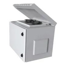 Szafa wisząca 12U Rack 19, IP55, pełne drzwi 600x450 szara