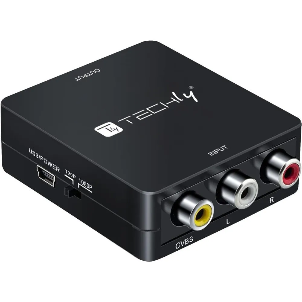 Techly 368475 Konwerter CVBS AV 3x RCA na HDMI 1080p
