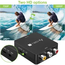 Techly 368475 Konwerter CVBS AV 3x RCA na HDMI 1080p