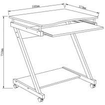Techly 363661 Biurko komputerowe 590x370 mobilne - B2B Netinet
