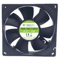 Techly 368611 Wentylator PC 80x80x25 mm 12V DC Molex - B2B Netinet