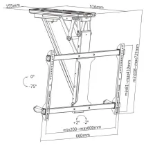 Techly 368680 Elektryczny uchwyt TV 32-70" sufitowy - B2B Netinet