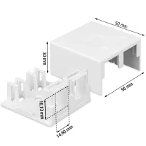 Obudowa natynkowa na 2 moduły Keystone RJ45 lub RJ11/12
