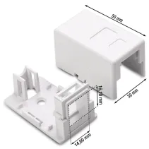 Obudowa natynkowa na 1 moduł Keystone RJ45 lub RJ11/12