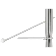 Techly 306592 Opaski zaciskowe trytki 370x3.3mm białe 100 sztuk