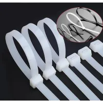 Techly 306592 Opaski zaciskowe trytki 370x3.3mm białe 100 sztuk