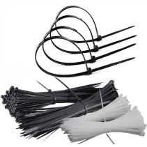 Techly 306592 Opaski zaciskowe trytki 370x3.3mm białe 100 sztuk