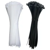 Techly 306592 Opaski zaciskowe trytki 370x3.3mm białe 100 sztuk