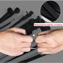 Techly 306592 Opaski zaciskowe trytki 370x3.3mm białe 100 sztuk