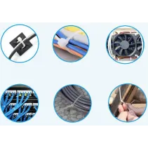 Techly 306592 Opaski zaciskowe trytki 370x3.3mm białe 100 sztuk