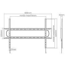 Techly 367034 Wieszak TV 60-120" ścienny slim - B2B Netinet