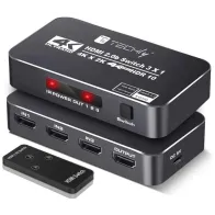 Techly 367171 Switch 3x1 HDMI 4K*60Hz z pilotem - B2B Netinet