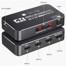 Techly 367171 Switch 3x1 HDMI 4K*60Hz z pilotem - B2B Netinet