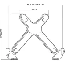 Manhattan 462211 Uchwyt VESA na laptopa 11-17" - B2B Netinet
