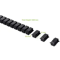 Techly 102888 Modułowa osłona kablowa do biurka 130 cm - B2B Netinet