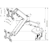 Techly 369304 Gazowy uchwyt do monitora 13-32" - B2B Netinet