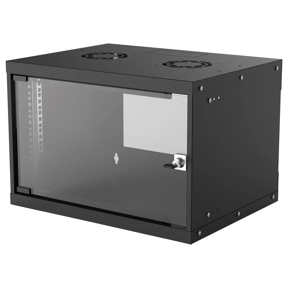 Szafa wisząca Rack 19" 6U 540/400 czarna, do złożenia