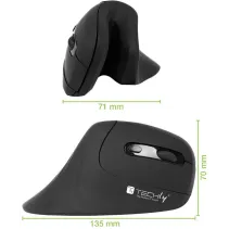 Techly 369205 Pionowa mysz bezprzewodowa 3200dpi - B2B Netinet