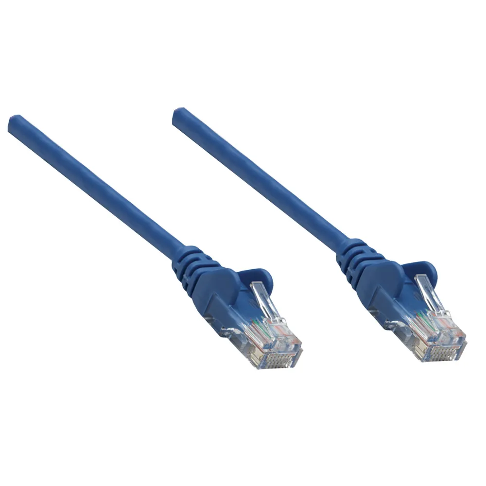 Patchcord Cat6 UTP 0,25m 100% CU niebieski