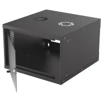 Szafa wisząca Rack 19" 6U 540/560 czarna, do złożenia