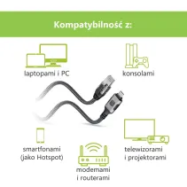 Adapter/kabel sieciowy USB-A na Gigabit Ethernet RJ45 1m