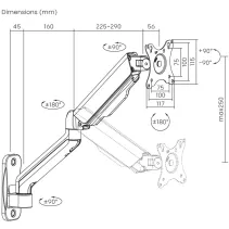 Techly 620225 Wieszak LED/LCD 17-32" sprężynowy - B2B Netinet