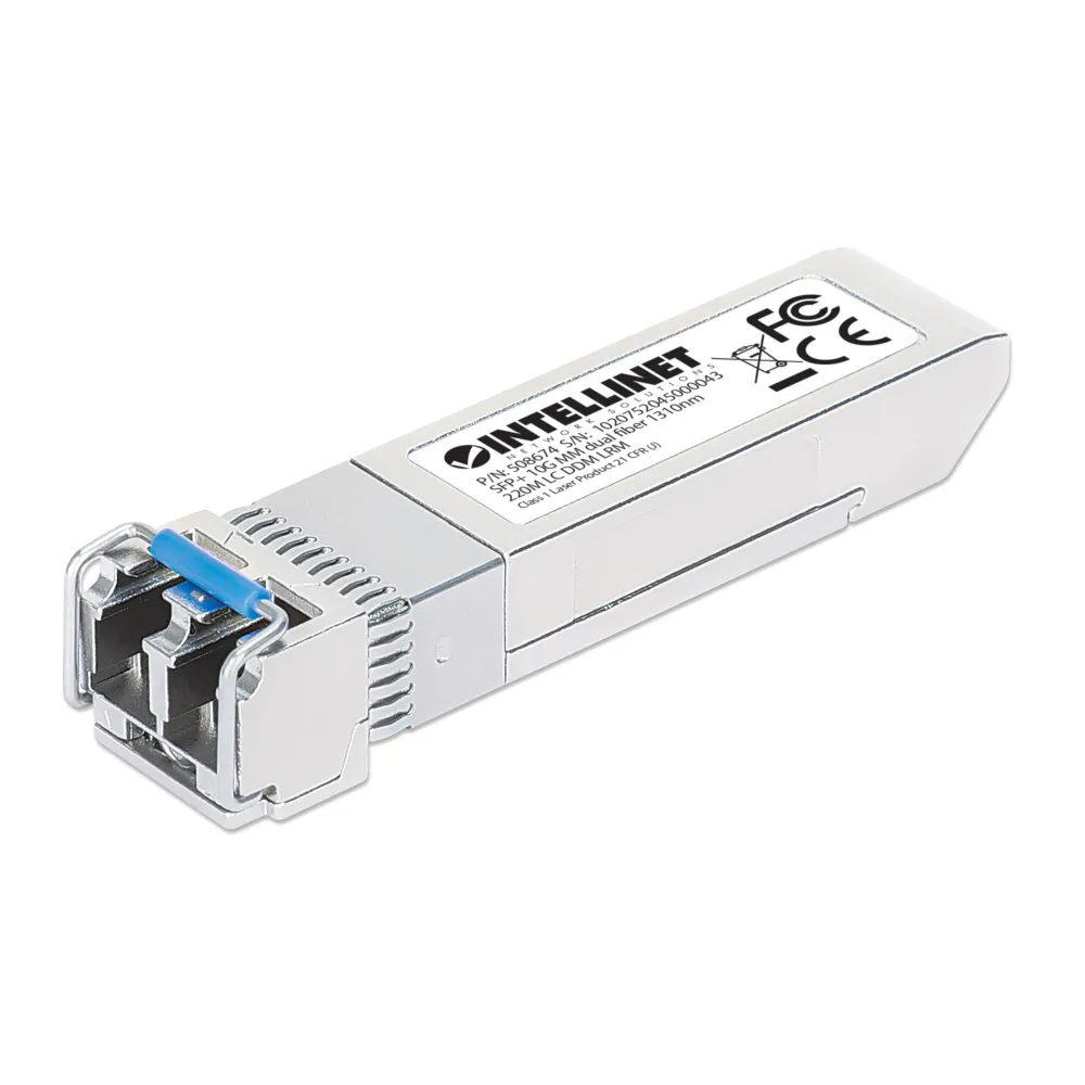 Moduł SFP+ 10G, LC Duplex MM, 220m, 10GBase-LRM, 1310 nm, miniGBIC, DDM, MSA