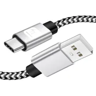 Techly 369991 Kabel USB 2.0 AM-CM 1m 3A oplot - B2B Netinet