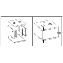 Szafa wisząca Rack 19" 9U 540/560 szara, do złożenia