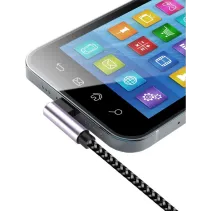 Techly 620096 Kabel USB 2.0 Typ-C kątowy 2m 3A oplot - B2B Netinet