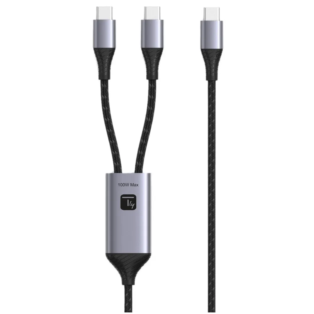 Techly 369533 Kabel USB-C na 2x USB-C 100W PD QC - B2B Netinet