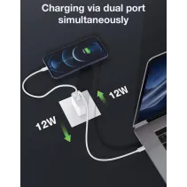Techly 620430 Ładowarka sieciowa 2x USB 12W 2.4A max - B2B Netinet