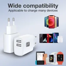 Techly 620430 Ładowarka sieciowa 2x USB 12W 2.4A max - B2B Netinet