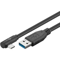 Kabel USB 3.0 USB-A na USB-C 3.2 Gen1 kątowy 90° M/M 1m