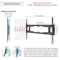 Barkan E400+ Wieszak TV 13-90" ścienny slim 28mm - B2B Netinet