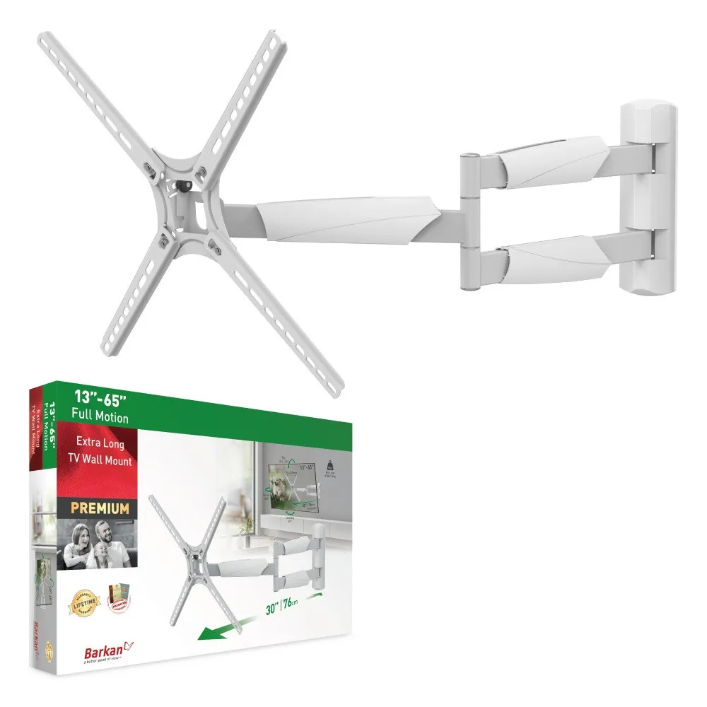 Barkan BM343XLW Biały uchwyt do telewizora 65" obrotowy - B2B Netinet