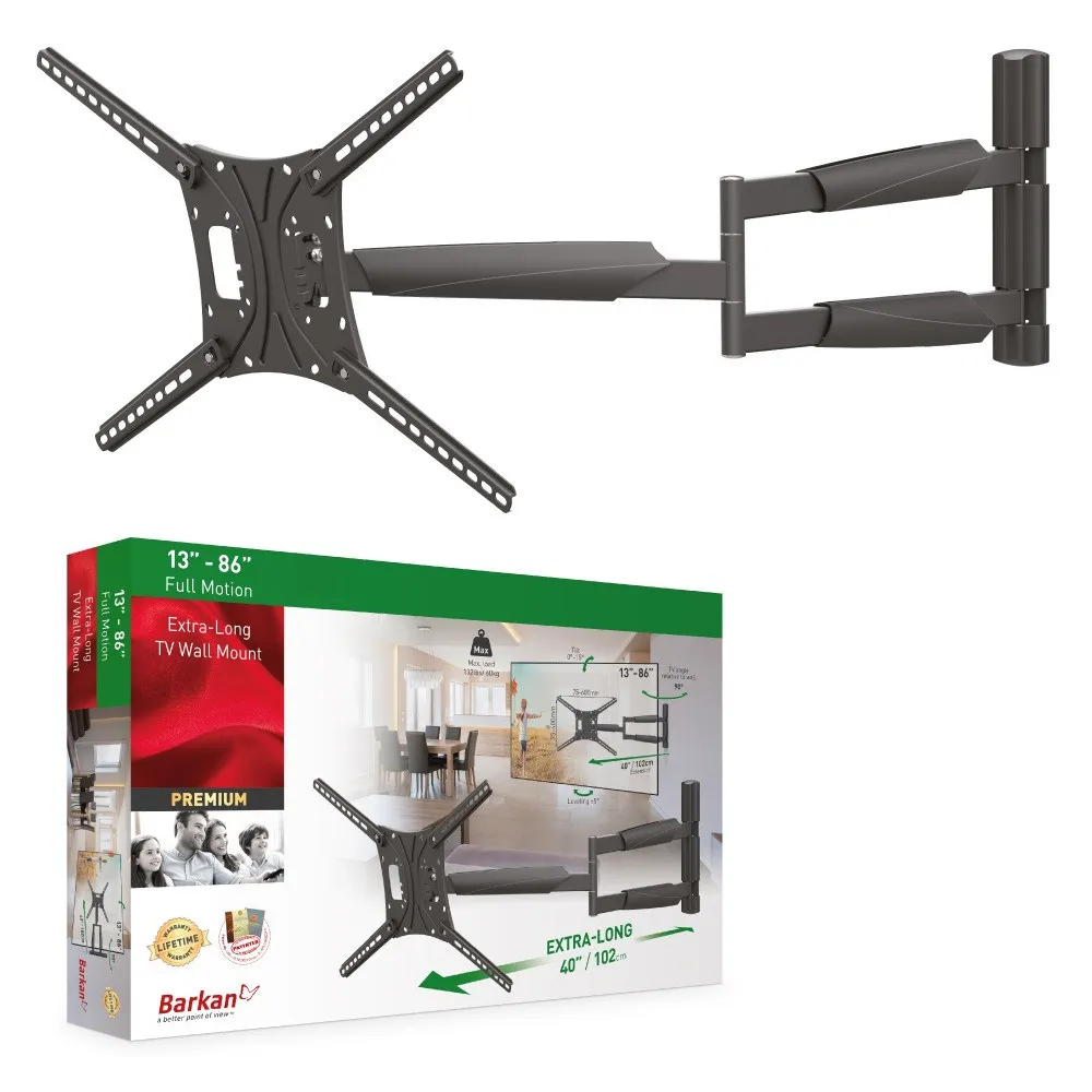 Barkan BM443XL Długi wieszak do telewizora 86" obrotowy - B2B Netinet