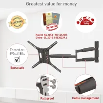 Barkan BM443XL Długi wieszak do telewizora 86" obrotowy - B2B Netinet